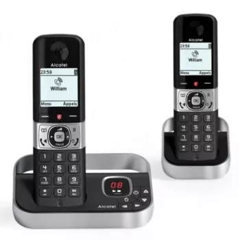 ALCATEL 8517110010 DECT juhtmeta telefon 2 kõneosakiga, must - 1.5 inch ekraan, kõne tuvastus, intercom, ECO DECT