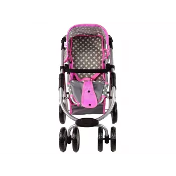 ALICE Nukukäru 2-in-1 Kärjekott Roosad Tähed