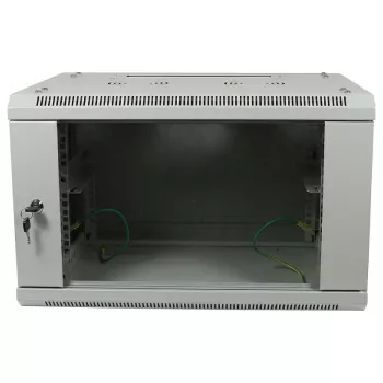 ALLNET 19 inch seinakapp 9U 1-osaline sügavus 450mm helehall lamepakend SMA seeria
