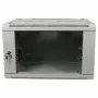 ALLNET 19 inch seinakapp 9U 1-osaline sügavus 450mm helehall lamepakend SMA seeria