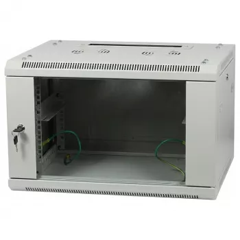 ALLNET 19 inch seinakapp 15U üheosaline sügavus 600mm helehall lamepakend SMA seeria