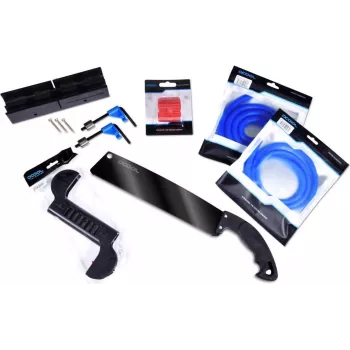 Alphacool 29144 kõvade torude painutuskomplekt kohandatud vesijahutusele – 12/13/16mm tornid, silikoonist sisetükid, lõikur, faasinuga, mõõdulint, hoiukarp