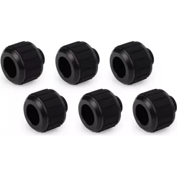 Alphacool Apex Grip HardTube kompressioonliitmik 13mm G1/4 - Sügavmust, 6-pakk 14926