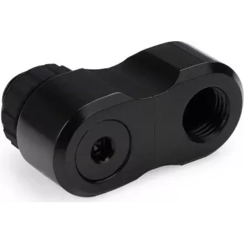 Alphacool Apex Grip nihkeadapter 27mm kahekordne 90° G1/4 isane emasele pöörlev must 14814