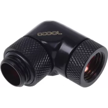 Alphacool HF 90° pöörlev adapter G1/4 isane - G1/4 emane - Sügavmust 17057