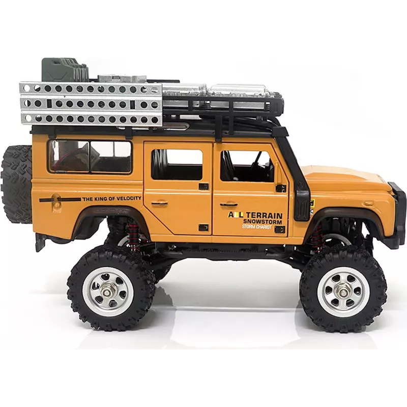 AMEWI D90X28 Metallist Scale Crawler 4WD RC Auto 1:28 Kollane