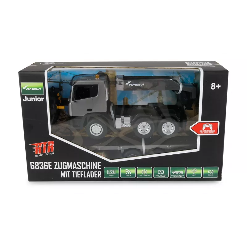 AMEWI RC Ehitusplatsi traktor madelauto haagisega 1:24 RTR