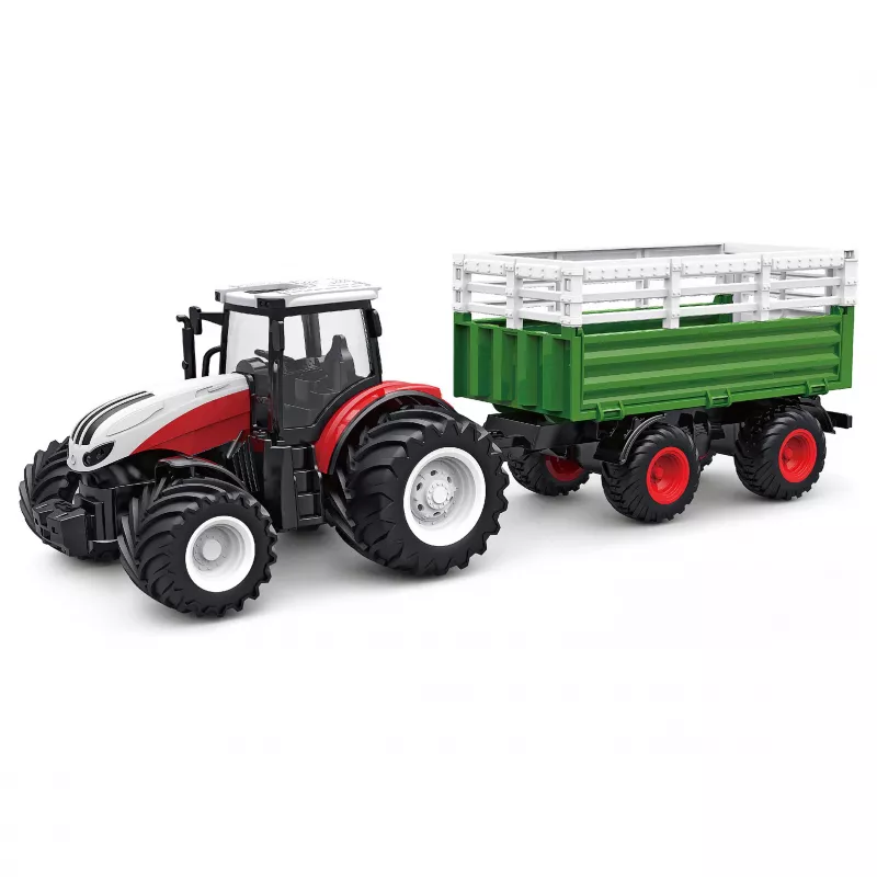 AMEWI RC traktor koos kariloomade haagisega 1:24 mõõtkavas 4WD 2.4GHz kaugjuhitav veok (22601)