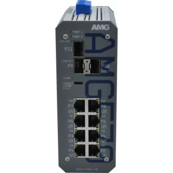 AMG Industrial hallatav kommutaator, 8x 10/100 Mbps, DIN-liist, redundantne toide