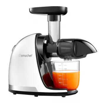 AMZCHEF 1501-WT aeglase tsentrifuugimisega mahlapress (valge)