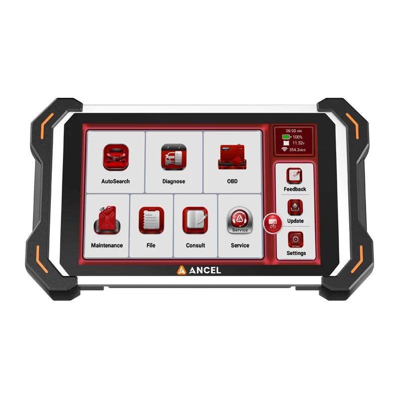 ANCEL DS600 Elite OBD2 diagnostikaskanner 8-tollise puuteekraaniga, täissüsteemi skaneerimine ja 30+ lähtestusteenust