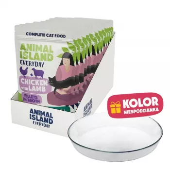 ANIMAL ISLAND Chicken with Lamb 12x85g + Plate