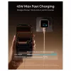 Anker Nano Charger 45W GaN USB-C Charger with ActiveShield 5.0, Touch Sensor, SmartDisplay, iPhone Recognition, Orange