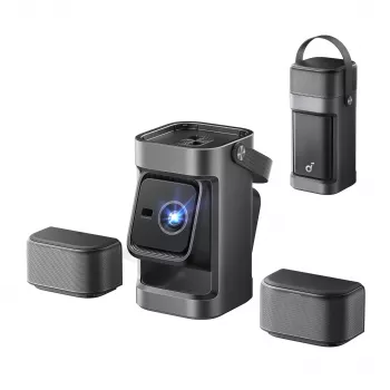 Anker Nebula P1 kaasaskantav projektor eemaldatavate kõlaritega, Full HD 1080p, 650 ANSI luumenit, 20W 2.0 ruumiline heli, Android TV 11, hall