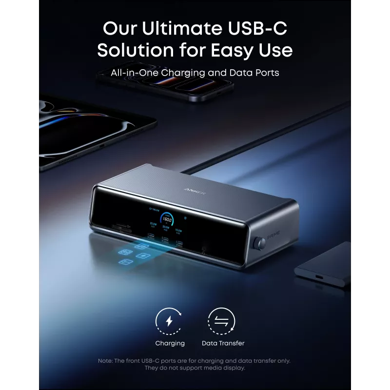 Anker Prime dokkimisjaam (14-in-1, kolmekordne ekraan, DisplayLink) | A83B33A1