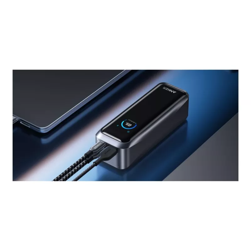 Anker Prime Akupank 220W, 20,000 mAh, 2x USB-C & 1x USB-A, Must