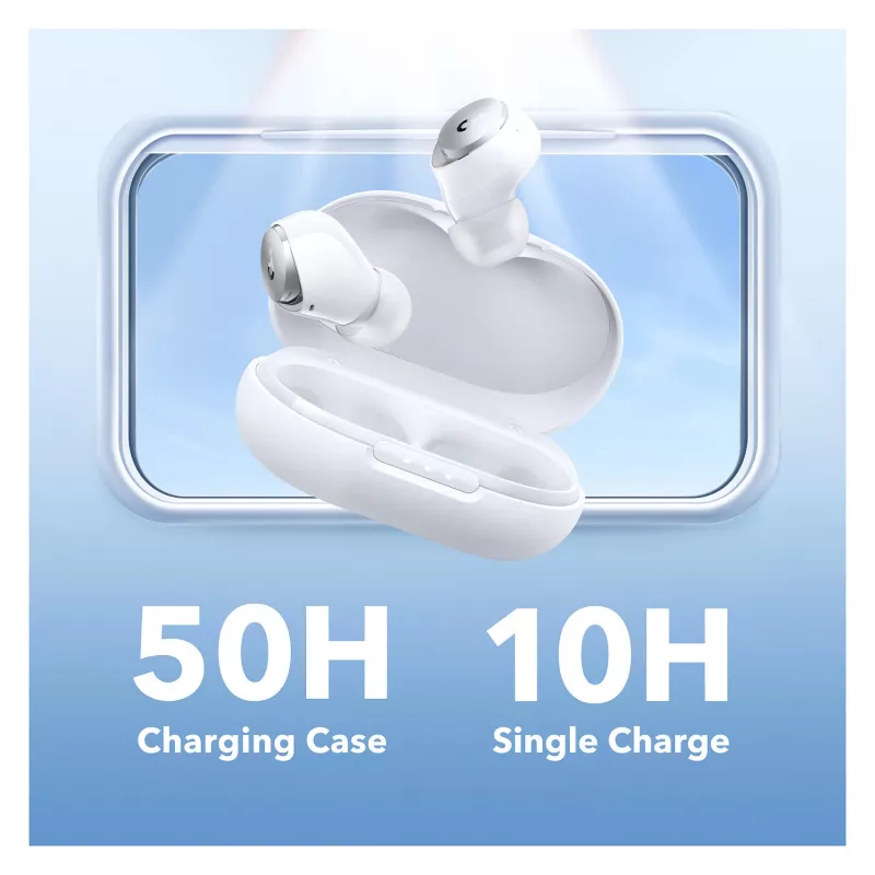 Anker Soundcore Space A40 True Wireless mürasummutusega kõrvaklapid, Bluetooth 5.2, LDAC, IPX4, valge