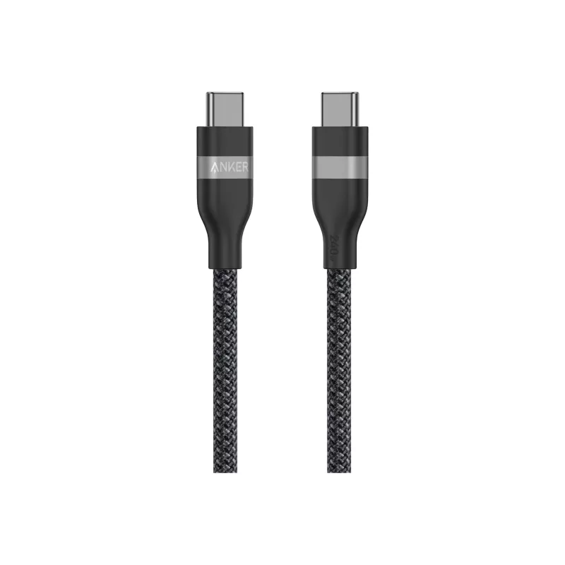 Anker USB C to USB C 240W Upcycled-Braided Fast Charging Cable A82E2 (1.8m, Black)