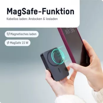 ANSMANN 1700-0199 10000 mAh juhtmevaba toitepank, antratsiit