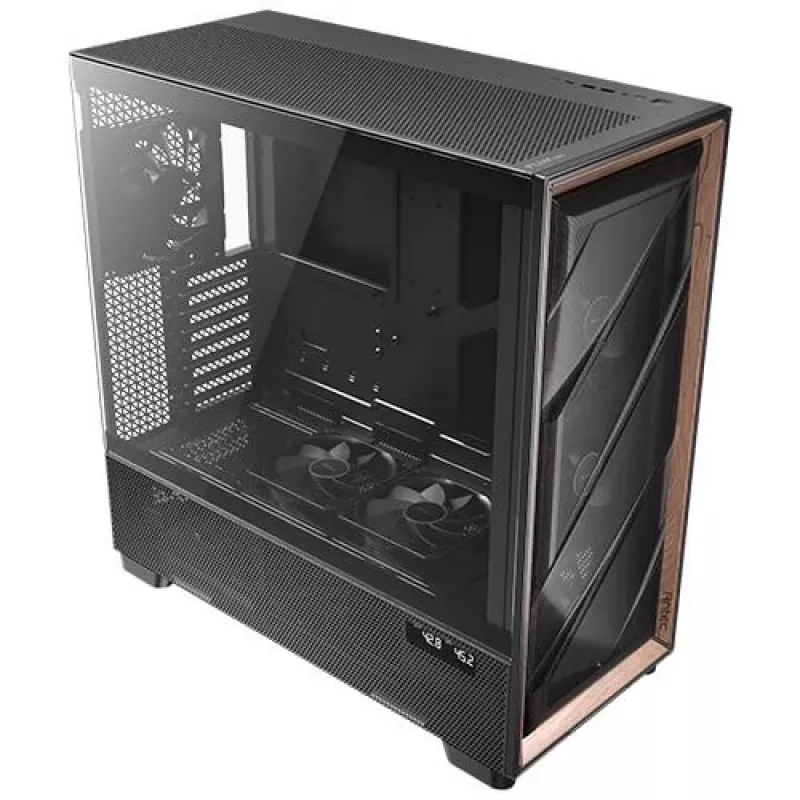 Antec Flux Pro Noctua Edition Täistorn Korpus, Must/Puit, Noctua NA-FH1 Ventilaatori Jaoturiga