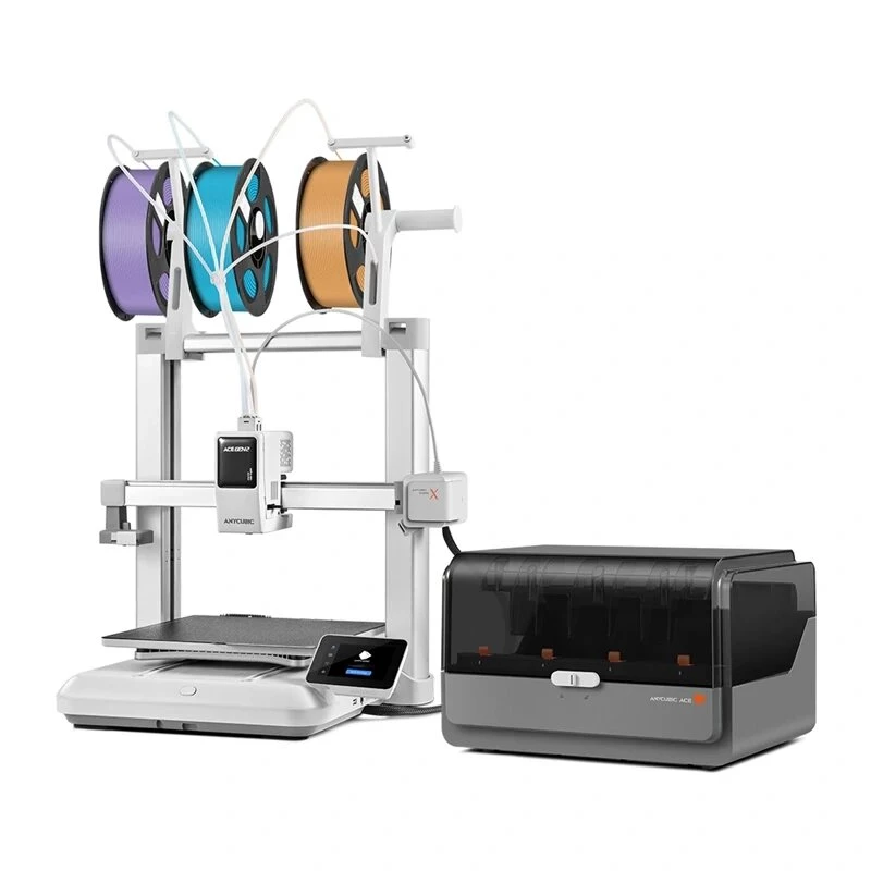 Anycubic Kobra X Combo 3D-printer – 300x300x300 mm FDM koos LeviQ automaatse tasandusega, Direct Drive, 180 mm/s, karborundklaas, 4,3-tolline puuteekraan