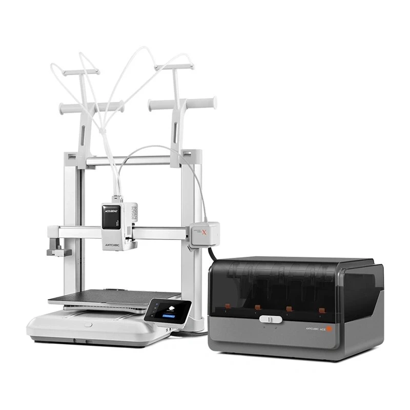 Anycubic Kobra X Combo 3D-printer – 300x300x300 mm FDM koos LeviQ automaatse tasandusega, Direct Drive, 180 mm/s, karborundklaas, 4,3-tolline puuteekraan