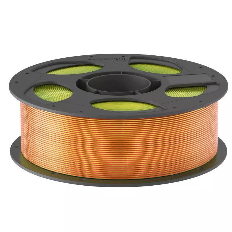 Anycubic PLA Silk filament kolmevärviline: punane kollane roheline - 1.75mm 1kg