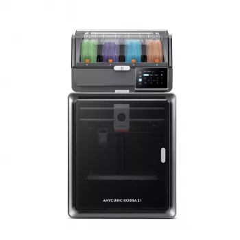ANYCUBIC S1 Combo V2 FDM 3D-printer, 250 x 220 x 220 mm ehitusmaht, 500 mm/s kiirus, automaatne nivelleerimine, PEI-plaat, Klipper-püsivara, Wi-Fi, 4.3 inch puuteekraan, 400W võimsus