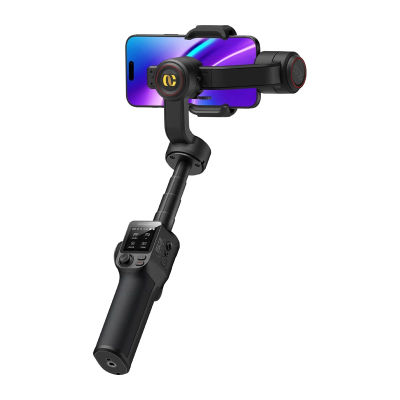 AOCHUAN S3 Nutitelefoni Gimbal AI-jälgimise, LED-puuteekraani, Valguse ja Powerbankiga