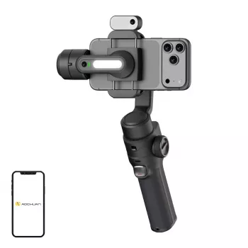 AOCHUAN S3 Nutitelefoni Gimbal AI-jälgimise, LED-puuteekraani, Valguse ja Powerbankiga