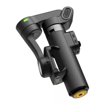 AOCHUAN Smart X3 AI Tracking Gimbal Stabilizer with LED Light and Selfie Stick for Smartphone, Black