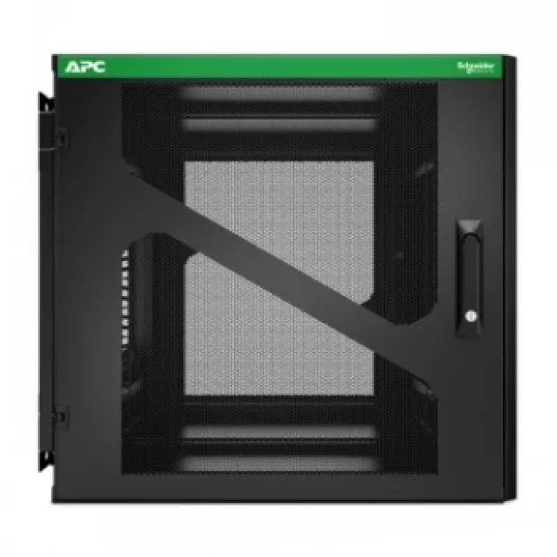 APC NetShelter 12U seinakinnitusega riiulikapp koos külgmise UPS-i sügavusega, must