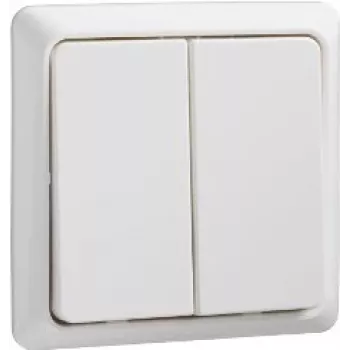 APC Schneider Electric Merten System M kahesuunaline klahvlüliti, polaarvalge termoplastik, 10AX 250V, süvispaigaldus, IP20, kruviklemmid, halogeenivaba 506254