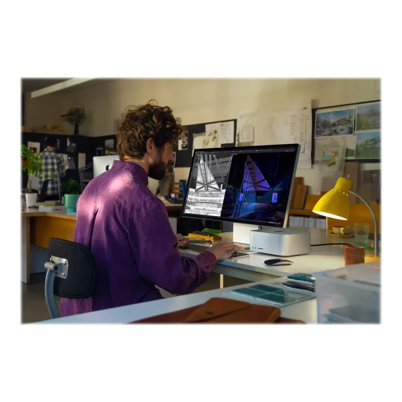 Apple Studio Display 27-tolline 5K Retina monitor, standardklaas, hõbedane, kallutatav reguleeritav alus