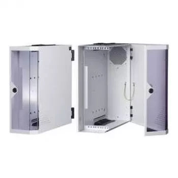 apraNET 1U 19-tolline fikseeritud rack-riiul, helehall (RAL 7035), 250 mm sügav, 25 kg kandevõime