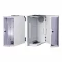 apraNET 1U 19-tolline fikseeritud rack-riiul, helehall (RAL 7035), 250 mm sügav, 25 kg kandevõime