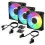 Arctic BioniX P12 A-RGB 120mm PWM Case Fan (3-Pack) – Addressable RGB, 450-3000 RPM, 129 m³/h, Must