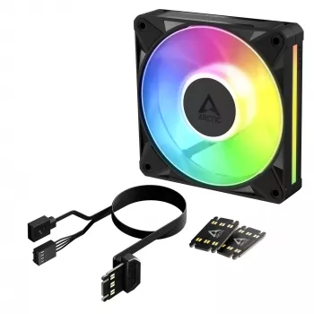 Arctic BioniX P12 A-RGB 120mm PWM ventilaator Daisy Chain'iga, 400-2300 RPM, 77.6 CFM, must