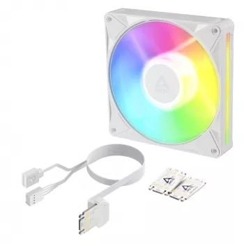 Arctic BioniX P14 A-RGB Valge 140mm PWM korpuse ventilaator Daisy Chain'iga, ARGB valgustus, 400-2500 RPM, 77.6 CFM