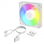 Arctic BioniX P14 A-RGB Valge 140mm PWM korpuse ventilaator Daisy Chain'iga, ARGB valgustus, 400-2500 RPM, 77.6 CFM