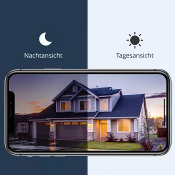 Arenti POWER1Q 2K Smart Battery Security Camera, AI Human Detection, Color Night Vision, IP65, Black