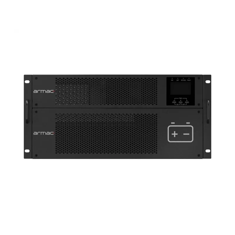 ARMAC R/10000I/PF1/DF 10000VA Online topeltkonversiooniga rackmount UPS, 10 pistikupesa, LCD, metallkorpus, tolmuvaba