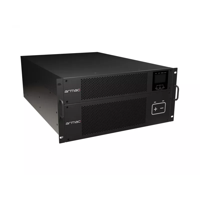 ARMAC R/10000I/PF1/DF 10000VA Online topeltkonversiooniga rackmount UPS, 10 pistikupesa, LCD, metallkorpus, tolmuvaba