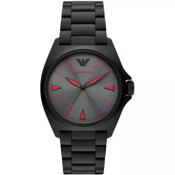 ARMANI AR11393 meeste kvarts-analoogkell 40mm roostevabast terasest korpus musta nahkrihmaga