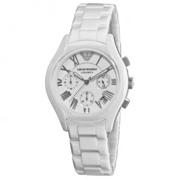 ARMANI AR1404 Ceramica Unisex Quartz Kronograafkell 38mm Must Keraamiline