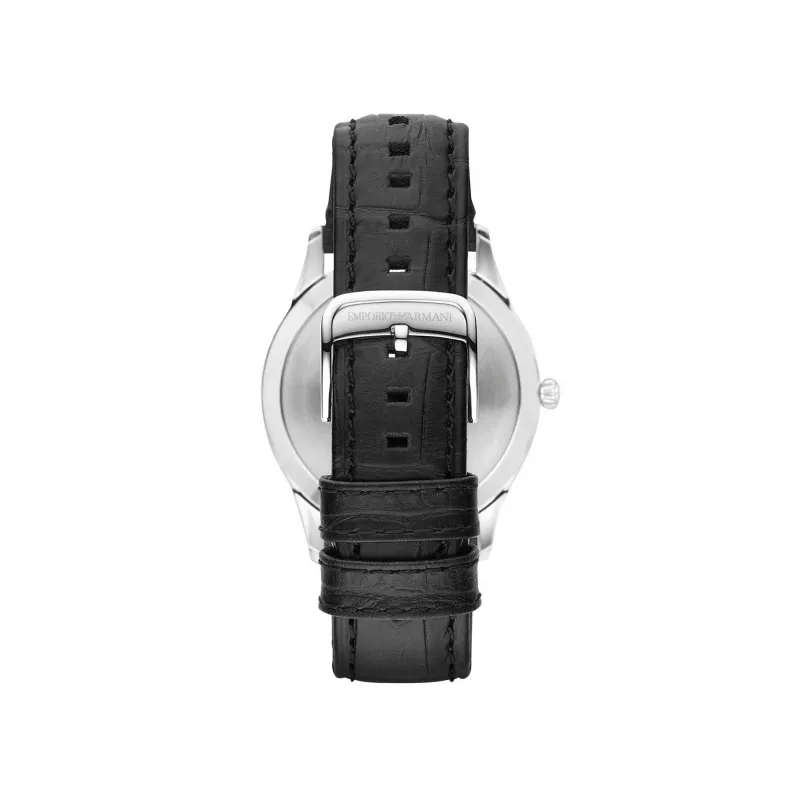 ARMANI AR1865 meeste kvarts-kronograaf kell 43mm must sihverplaat nahkrihm