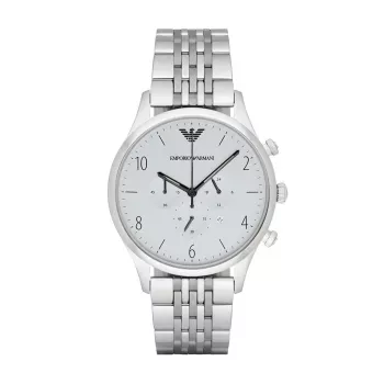 ARMANI AR1879 meeste analoogkvartskell 43mm roostevabast terasest korpus must nahkrihm