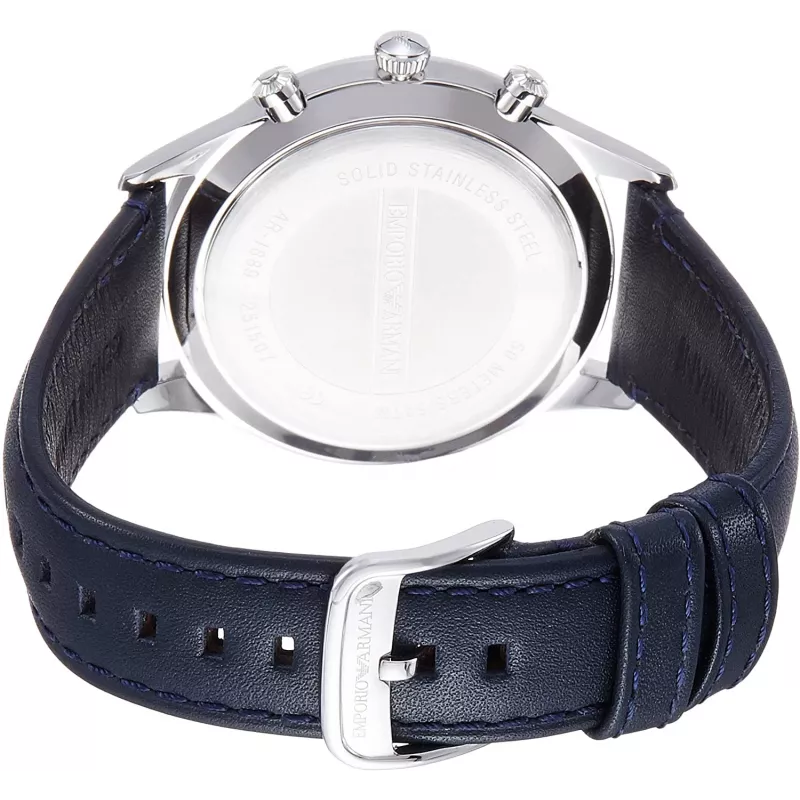 Armani AR1889 meeste kronograafkell 42mm roostevaba teras must sihverplaat