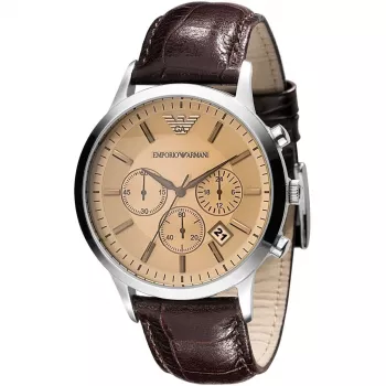 Armani AR2433 meeste kvartskronograafkell 43mm roostevaba teras sinise sihverplaadiga