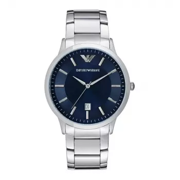 Armani AR2477 meeste kvartskronograaf, roostevabast terasest sinise sihverplaadiga käekell, 43 mm